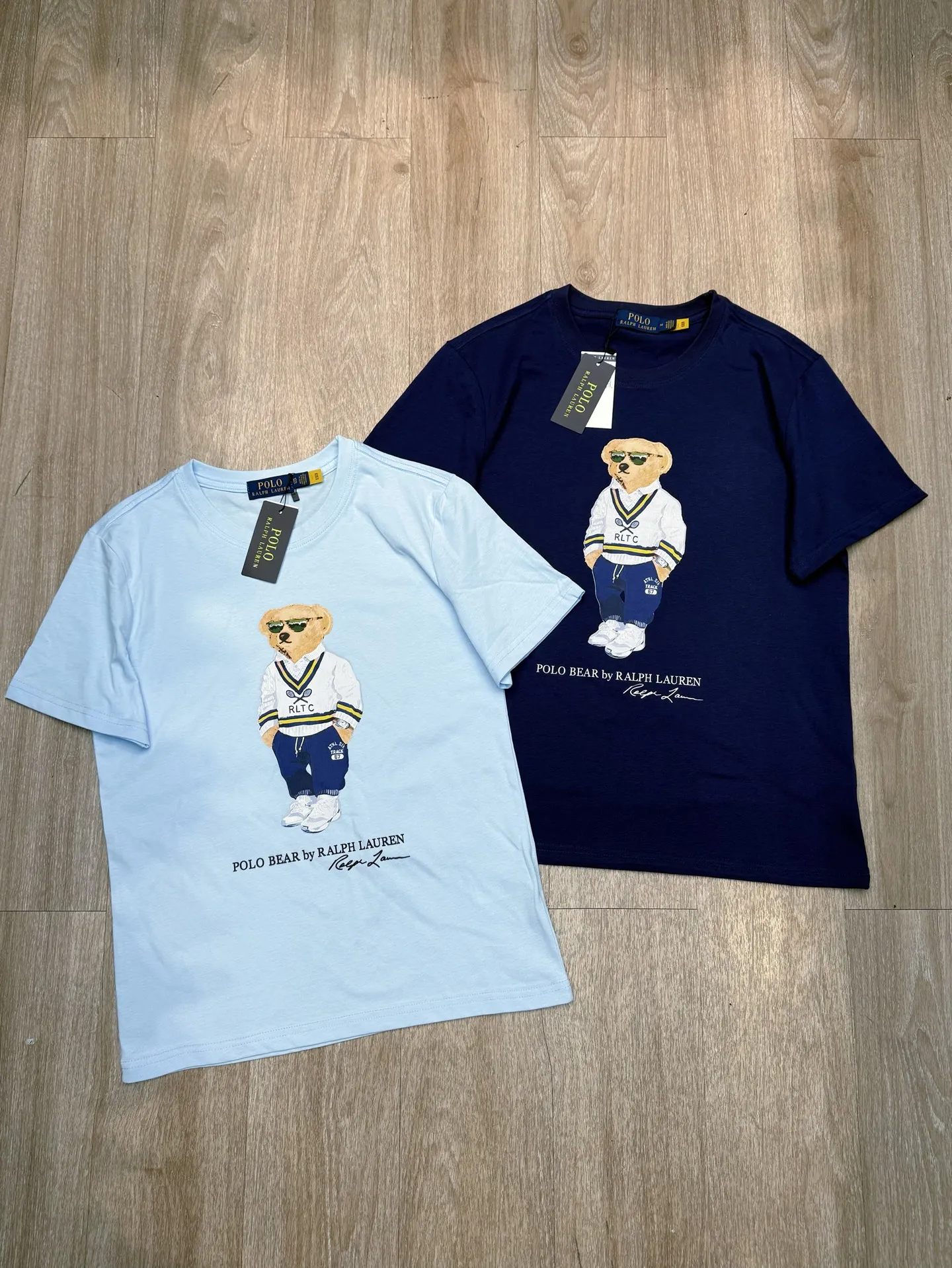 🅿️138 L34 #Ralph Lauren Ralph Lauren•New bear print round neck T-shirt ✅✅✅Ready stock Focus on quality Feel free to compare Size: XS S M L Color: Light blue Navy